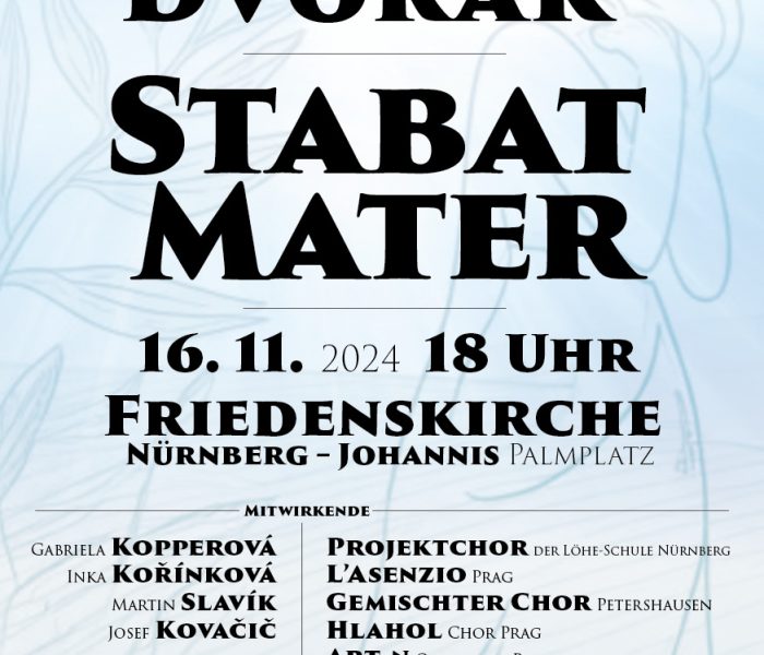 Koncert A. Dvořák: Stabat Mater 16.11.2024 Norimberk