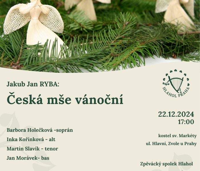 Jakub Jan Ryba: Česká mše vánoční ve Zvoli 22.12.2024